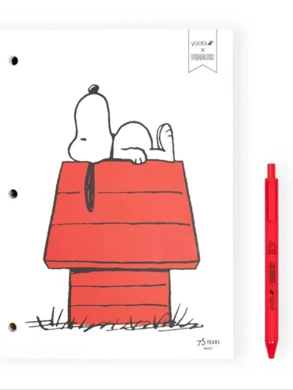 Yoobi X Peanuts Snoopy Doghouse Spiral Notebook w/Pen